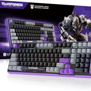 GK01 Wireless Mechanical Keyboard with Knob,101 Keys RGB Creamy Gaming Keyboard,Tri-Mode BT5.0/USB-C/2.4GHz,Pre-lubed Linear Switches,Hot Swappable Custom Computer Keyboards(Megatron Black)