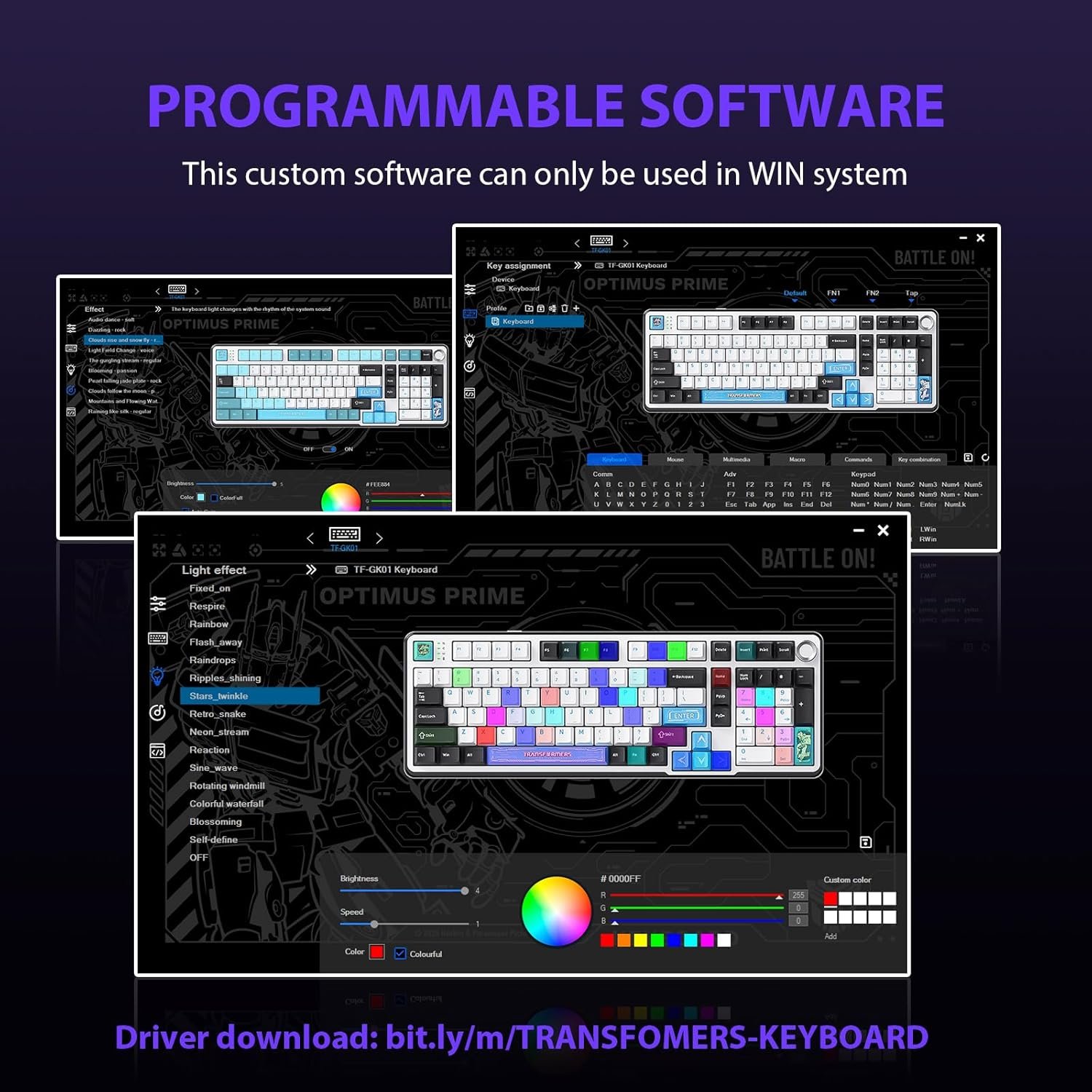 GK01 Wireless Mechanical Keyboard with Knob,101 Keys RGB Creamy Gaming Keyboard,Tri-Mode BT5.0/USB-C/2.4GHz,Pre-lubed Linear Switches,Hot Swappable Custom Computer Keyboards(Megatron Black)