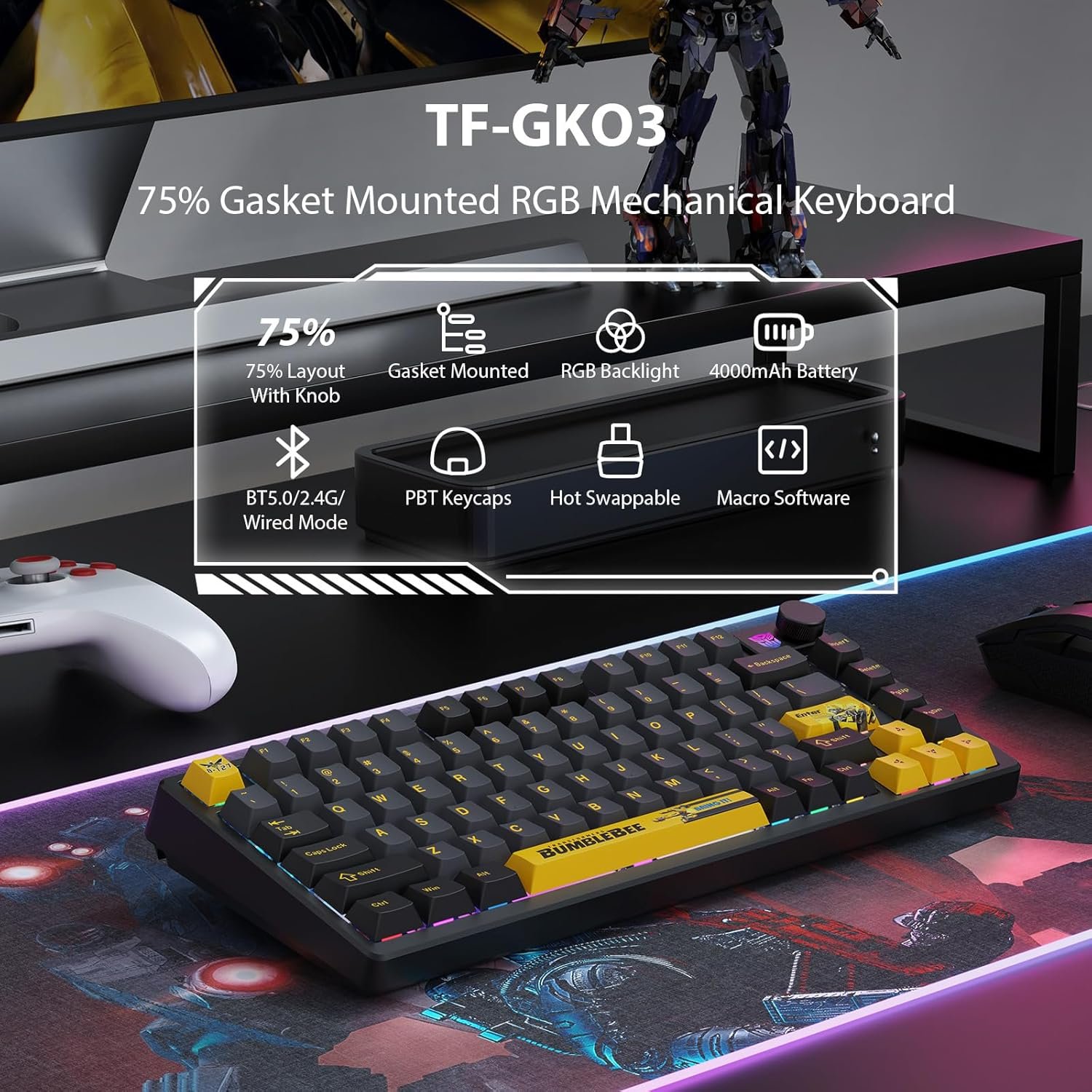 Transformers GK03 Mechanical Keyboard Wireless