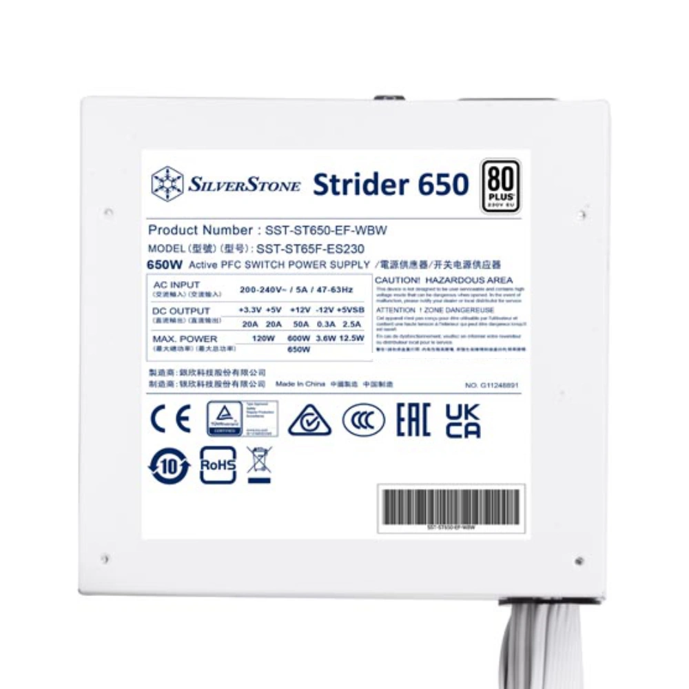 SilverStone Strider 650 Non-Modular Power Supply SST-ST650-EFA - Image 6