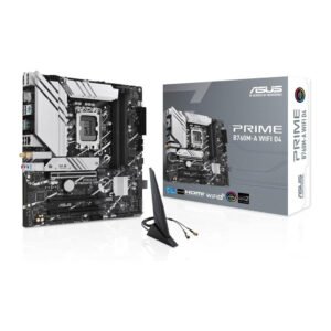 ASUS PRIME B760M-A WIFI D4 Motherboard – Intel LGA 1700, DDR4, WiFi 6, mATX | 90MB1CX0-M1EAY0