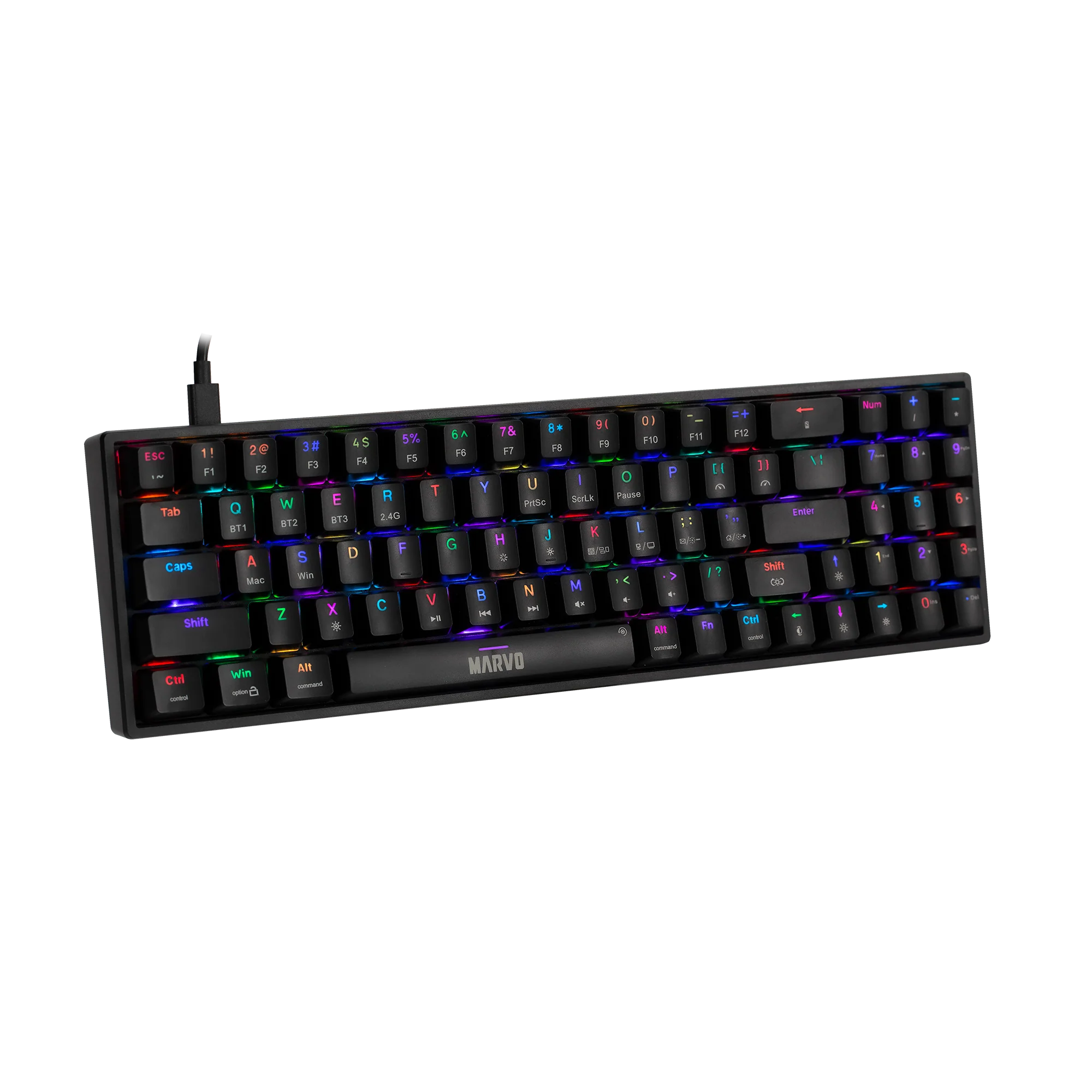 marvo KG956W Shogo 78W tri-modes wired, 2.4G and BT mechanical keyboard