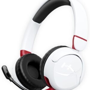 Buy HyperX Cloud Mini Wireless at Al Mansoora Games. Lightweight, kid-friendly design with 85dB volume limit and 25-hour battery life.