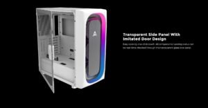 AI PRO ATX Mid-Tower Gaming PC Case with Tempered Glass Side Panel, ARGB Halo Front Panel & Type-C Front I/O 9 AI PRO 3