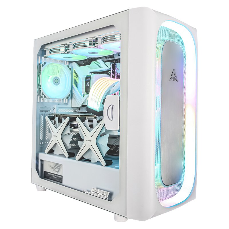AI PRO ATX Mid-Tower Gaming PC Case with Tempered Glass Side Panel, ARGB Halo Front Panel & Type-C Front I/O 3 AI PRO ATX Mid-Tower Gaming PC Case with Tempered Glass Side Panel, ARGB Halo Front Panel & Type-C Front I/O - Image 3