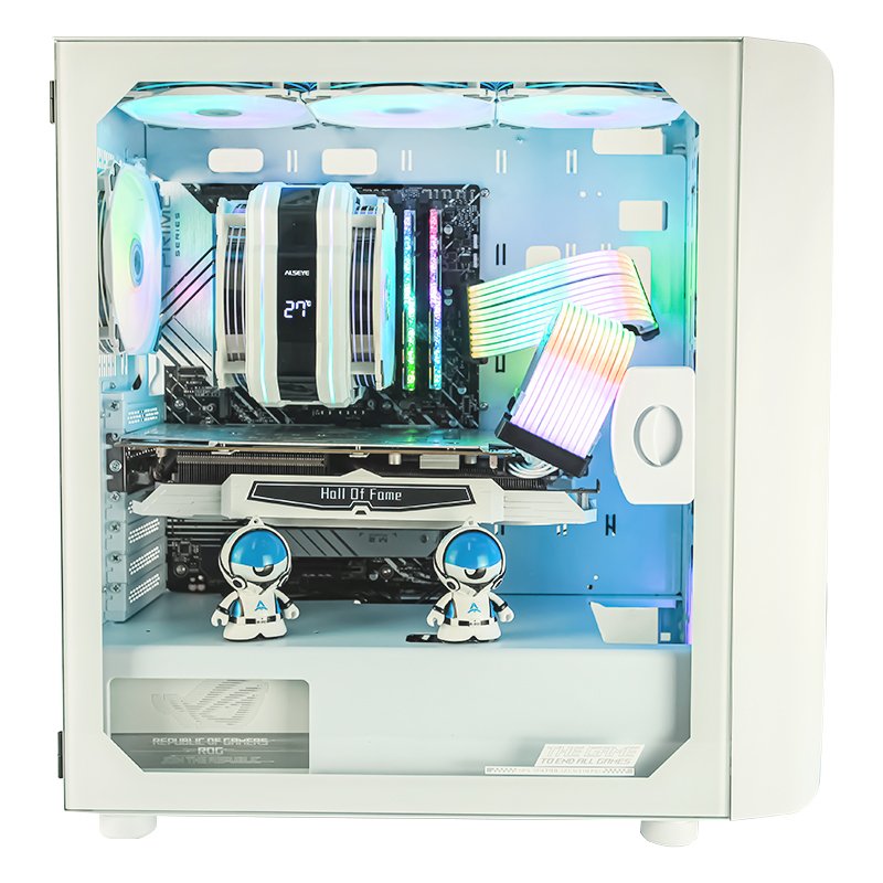 AI PRO ATX Mid-Tower Gaming PC Case with Tempered Glass Side Panel, ARGB Halo Front Panel & Type-C Front I/O 4 AI PRO ATX Mid-Tower Gaming PC Case with Tempered Glass Side Panel, ARGB Halo Front Panel & Type-C Front I/O - Image 4