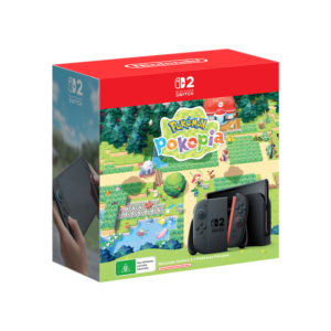 Nintendo Switch 2 Pokémon Pokopia bundle box front view showing console and Joy-Con 2 controllers