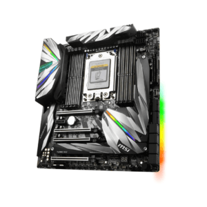 MSI MEG X399 Creation E-ATX motherboard for AMD Threadripper TR4. 8 DDR4 slots, 128GB max, 4x PCIe x16, WiFi, RGB. Fast delivery across UAE.