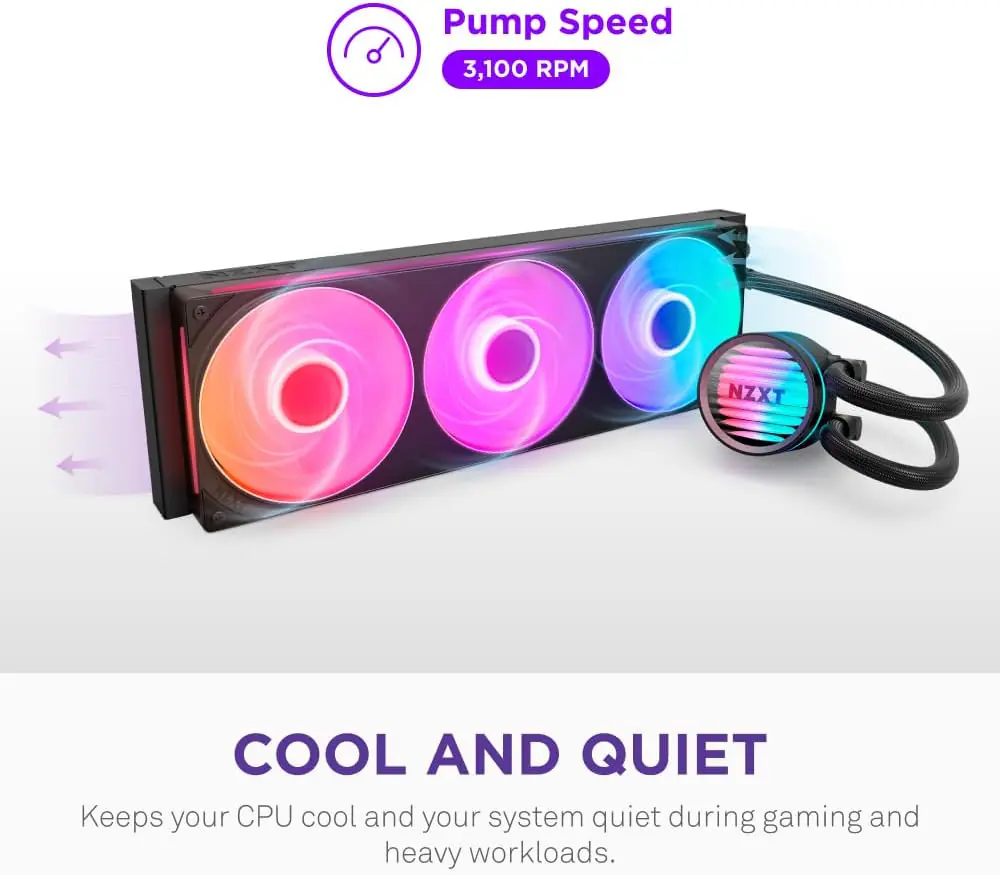 NZXT Kraken Core 360 RGB — AIO Liquid CPU Cooler 4 NZXT Kraken Core 360 RGB — AIO Liquid CPU Cooler - Image 4