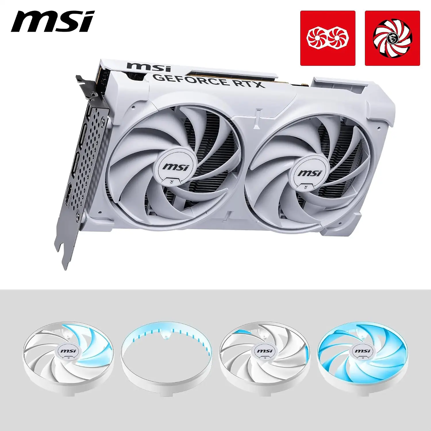 MSI GeForce RTX 5060 8G VENTUS 2X OC WHITE — Graphics Card - Image 4