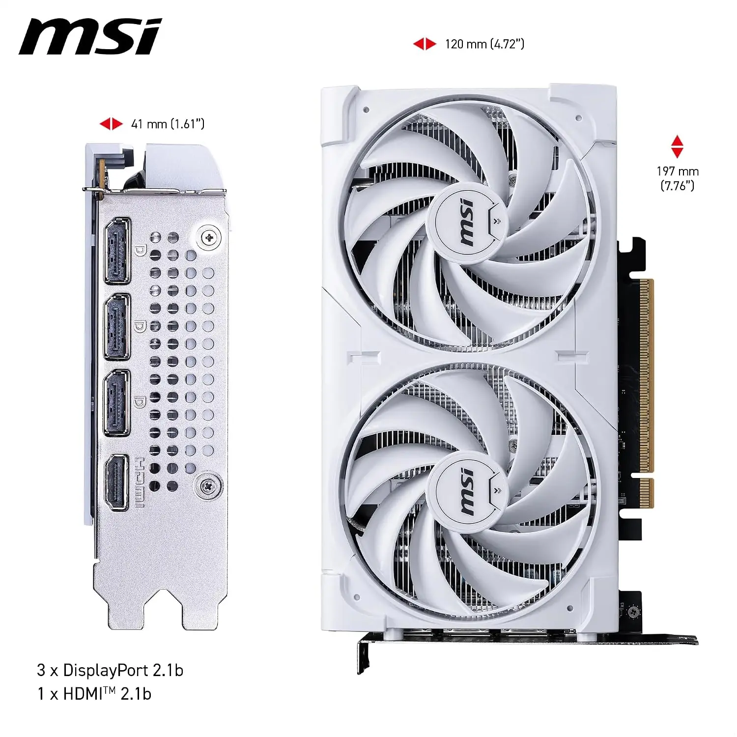 MSI GeForce RTX 5060 8G VENTUS 2X OC WHITE — Graphics Card - Image 6
