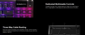 SteelSeries Apex 7 TKL mechanical gaming keyboard retail box, OLED Smart Display, red switches