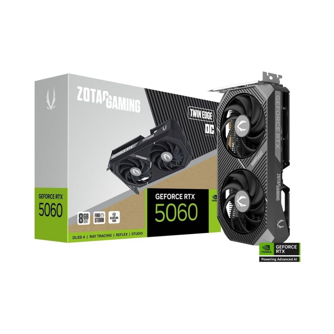 ZOTAC GAMING GeForce RTX 5060 Twin Edge OC 8GB GDDR7 Graphics Card 1 https://www.zotac.com/ae/product/graphics_card/zotac-gaming-geforce-rtx-5060-twin-edge-oc