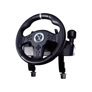 Lexip XDRIVE-350 Gaming Steering Wheel with Pedals – Black