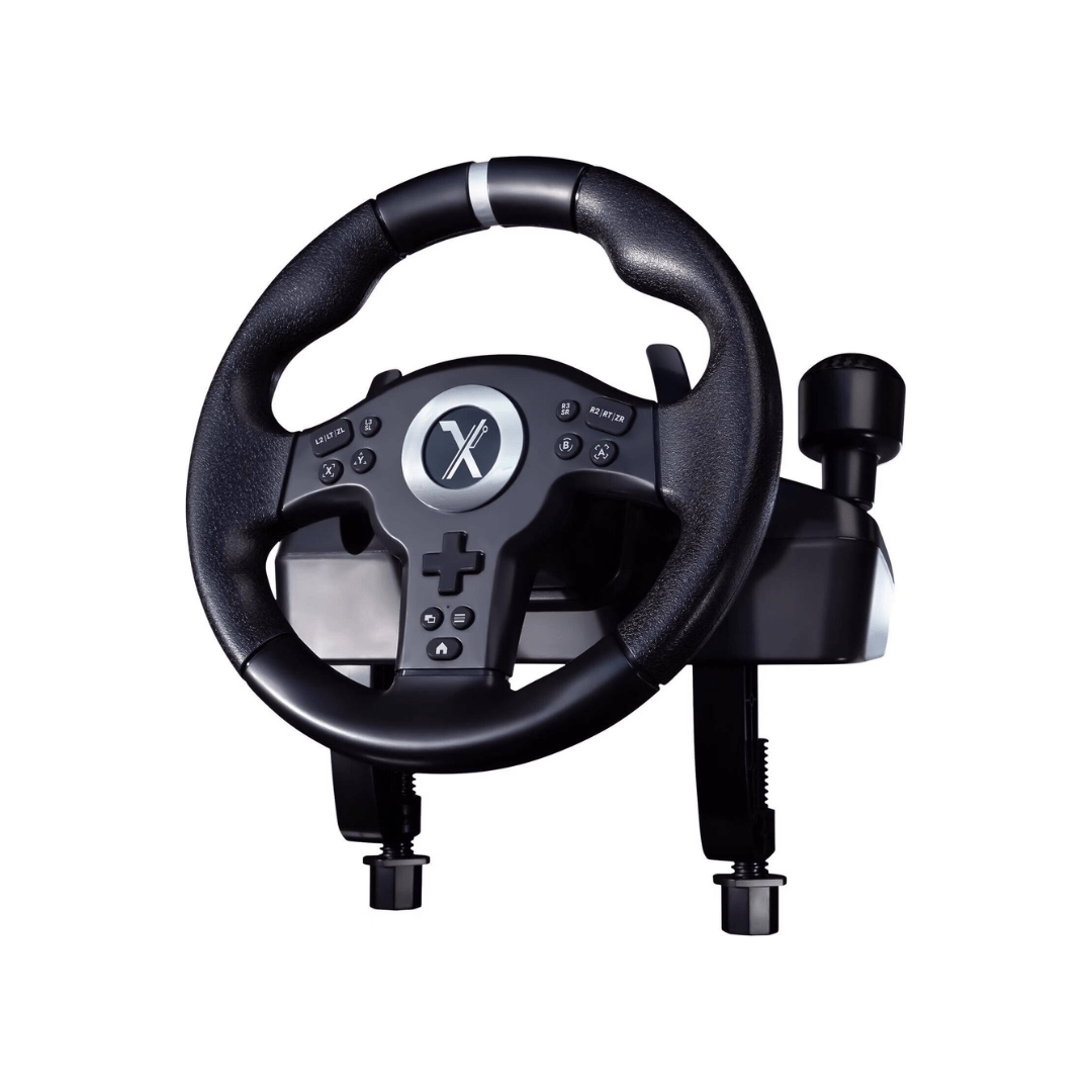 Lexip XDRIVE-350 Multiplatform Steering Wheel 1 Lexip XDRIVE-350 Gaming Steering Wheel with Pedals – Black