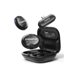 MAONO WM620 wireless lavalier microphone with USB-C receiver, dual transmitter kit
