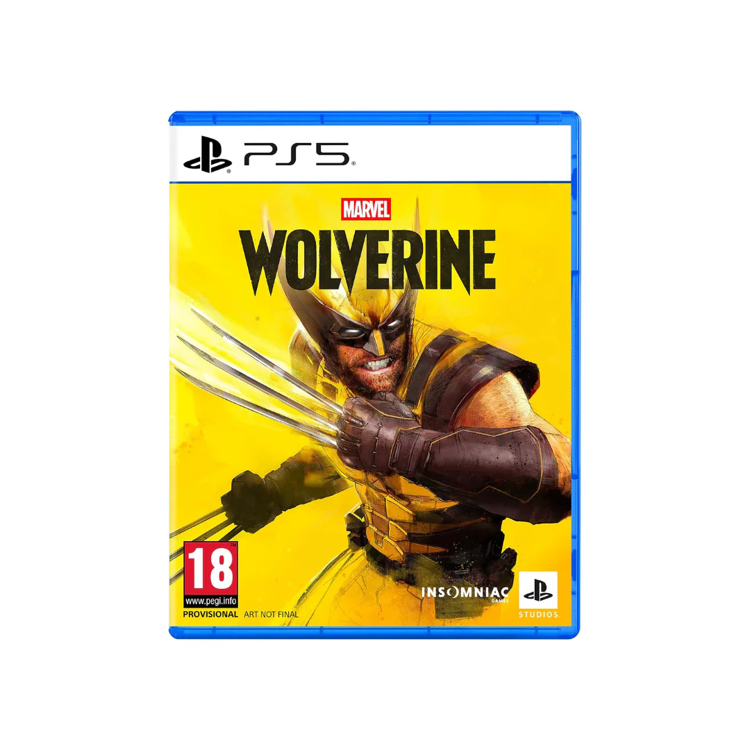 Marvel's Wolverine PS5 game case, Insomniac Games, Logan claws artwork by Jock
