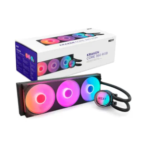 NZXT Kraken Core 360 RGB AIO liquid CPU cooler retail box, black, RGB fans