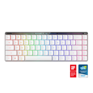 ASUS ROG Falchion RX Low Profile 65% wireless mechanical keyboard box, white, RGB