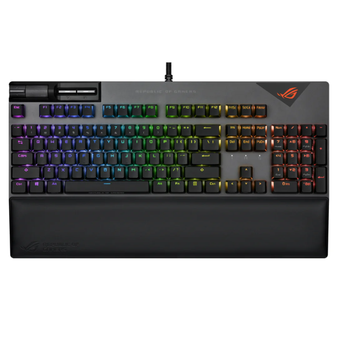 ASUS ROG Strix Flare II mechanical gaming keyboard box, gunmetal, NX Red switches, RGB