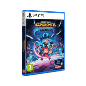 Minecraft Dungeons II Deluxe Edition PS5 game case, Mojang Studios, PEGI 7