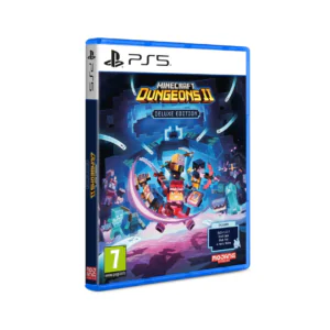 Minecraft Dungeons II Deluxe Edition PS5 game case, Mojang Studios, PEGI 7