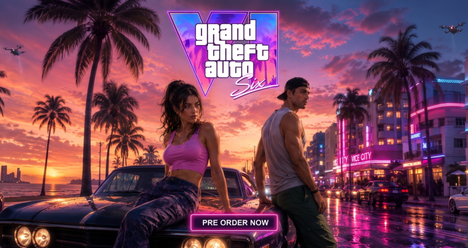 A vibrant website homepage banner for Al Mansoora Games, showcasing a futuristic high-performance custom gaming PC setup with glowing RGB lights. The banner features top-tier gaming peripherals like mechanical keyboards, wireless gaming mice, and premium headsets. Promotional text highlights the latest consoles including PlayStation 5, Xbox Series X, and Nintendo Switch, styled with a modern tech-focused interface